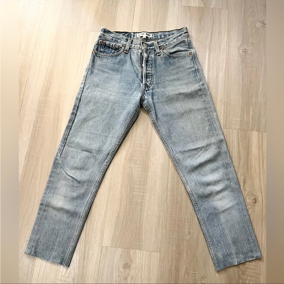 Redone vintage levi’s 501 cropped jeans - Picture 1 of 11